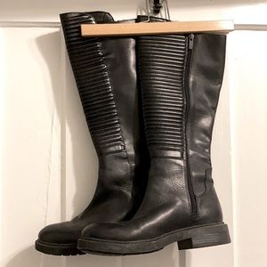 Black tall boots